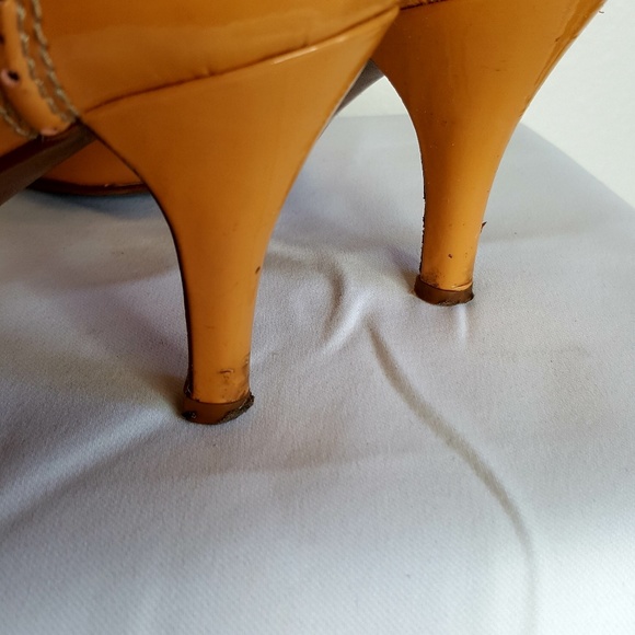 J.Crew Italy peachy peep toe heels size 6 1/2 - Picture 6 of 8